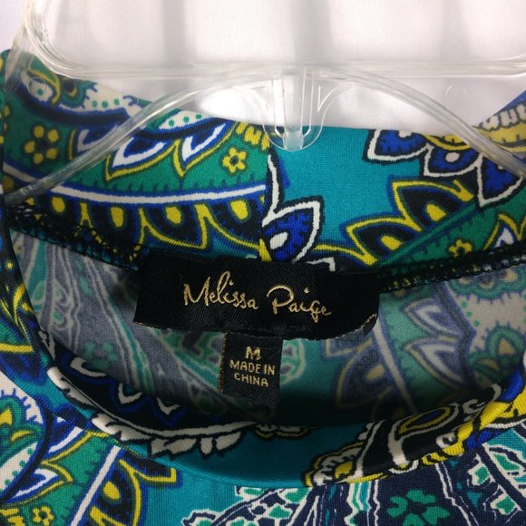 Melissa Paige turquoise multi color paisley tunic - Picture 5 of 8